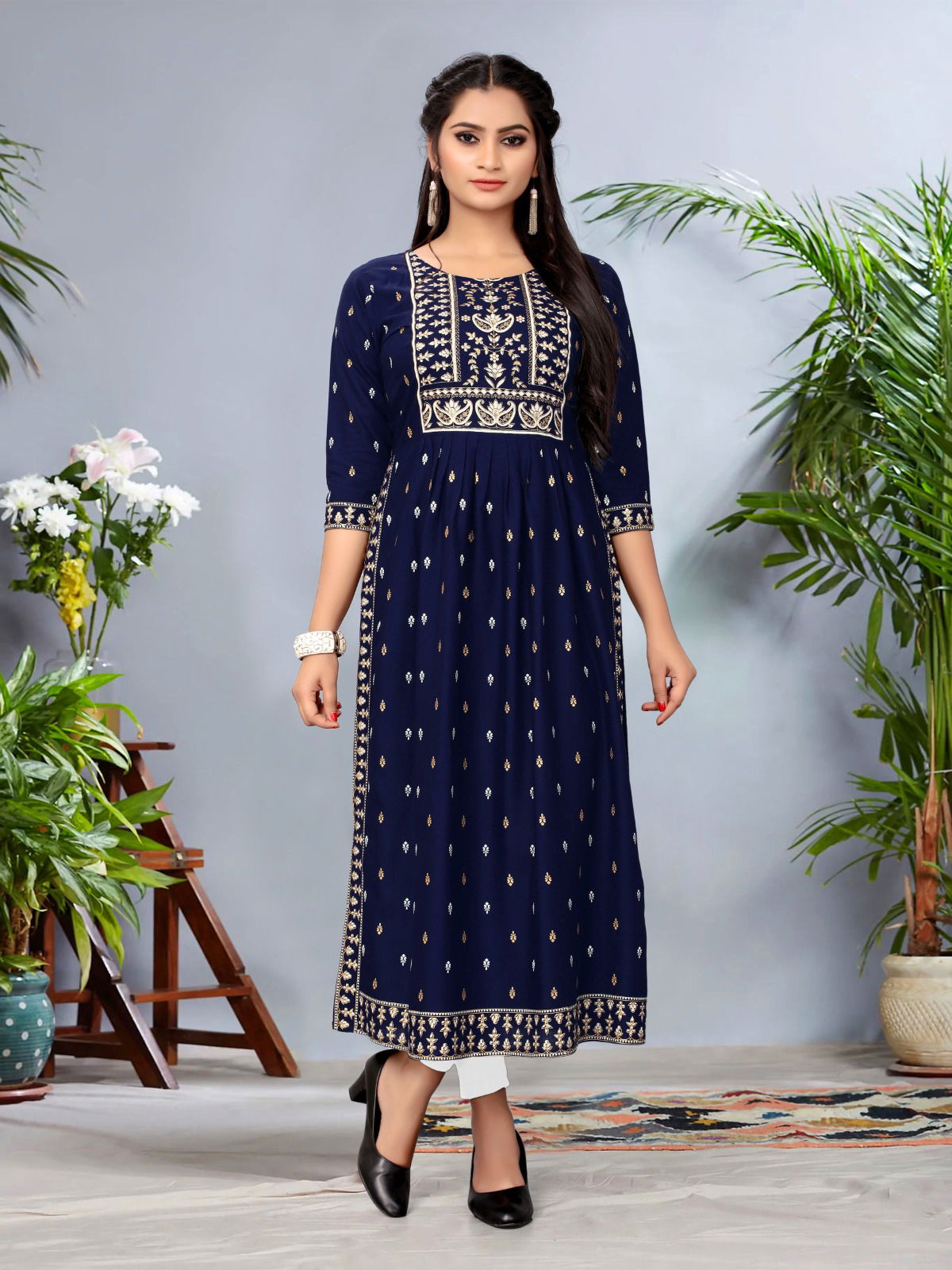 Nayra 4 Colors Long Printed Kurtis Catalog